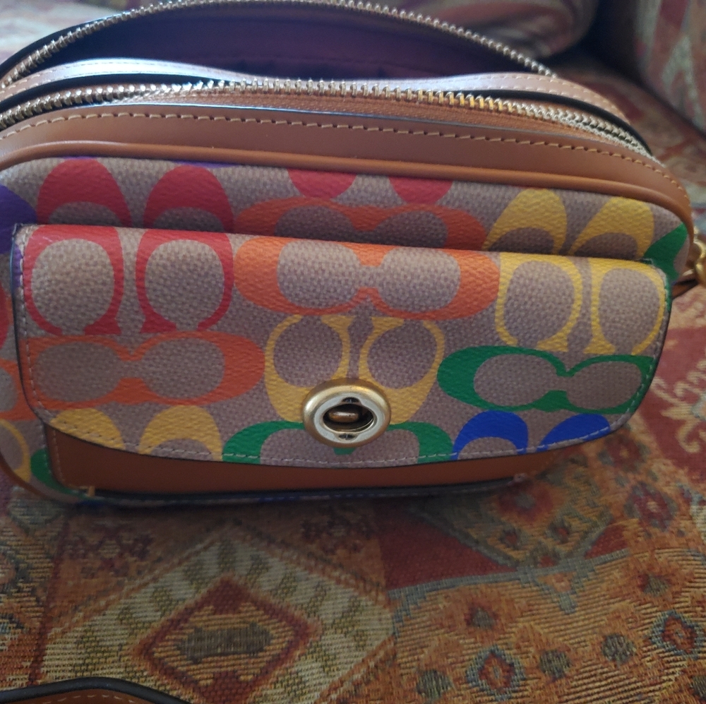 Coach pride camera bag